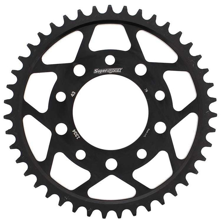 Supersprox Rear Sprocket Steel 43T-530 Blk Hon/Tri RFE-1334-43-BLK