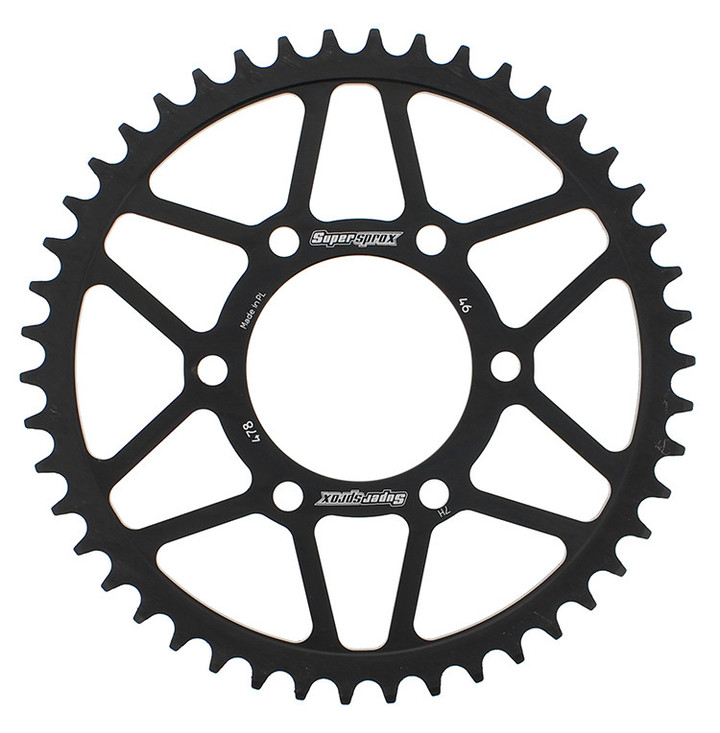 Supersprox Rear Sprocket Steel 46T-520 Blk Kaw RFE-478-46-BLK