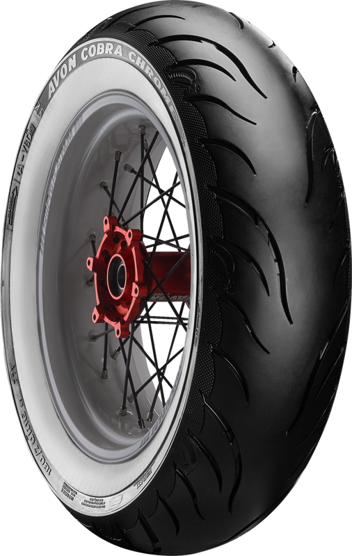 Avon Tire - Cobra Chrome AV92 - Rear - 140/90B16 - Wide Whitewall - 77H 640588