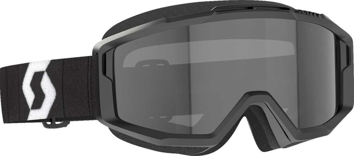 Scott Split OTG Sand Dust Goggle - Black/White - Dark Gray Lens 2855381007053