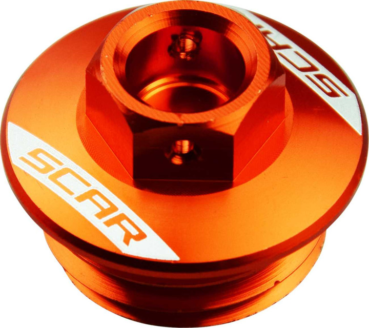 Scar Racing Oil Filler Plug - Orange OFP500