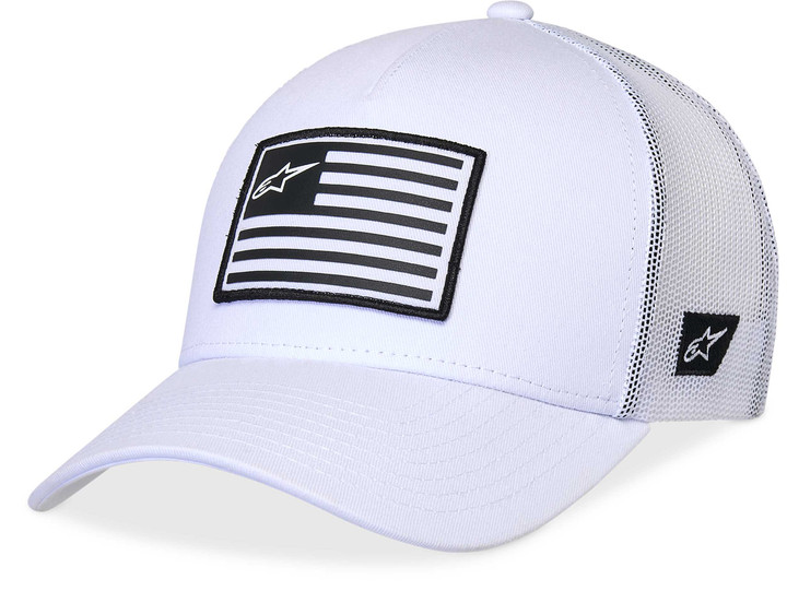 Alpinestars Flag Snapback Hat White/White 1211-81013-2020-O/S