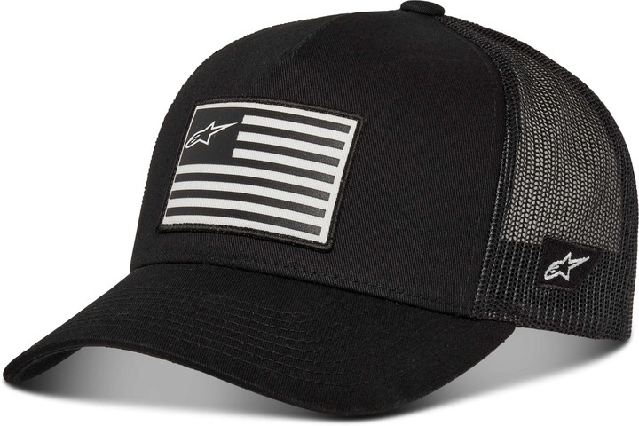 Alpinestars Flag Flat Trucker Hat Black/Black 1235-81960-1010-O/S