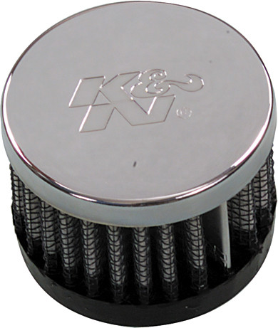 K&N Crankcase Vent Air Filter Direct Mount Chrome Top 62-1330