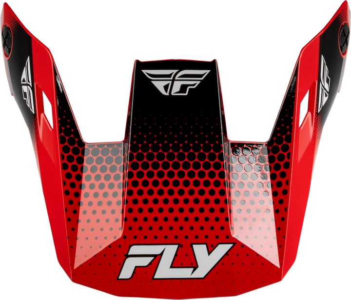 Fly Racing Rayce Sonar Helmet Visor Red/Black/White Ys-Yl 73-3651VY