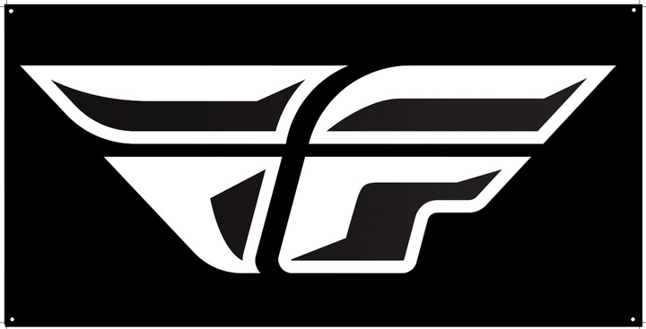 Fly Racing F-Wing Banner Black 3' X 6' NEW F-WING BLACK 3X6