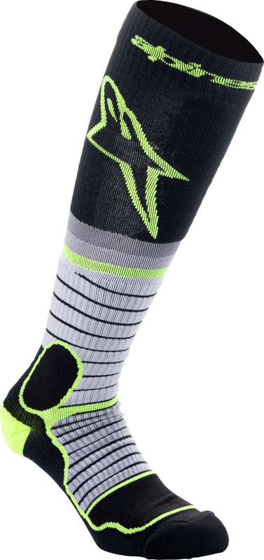 Alpinestars Mx Pro Socks Black/Grey/Ylw Fluo Sm 4701524-175-S