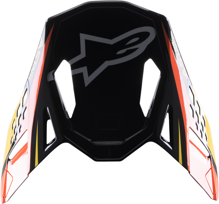 Alpinestars S-M10 Carbon Meta2 Visor Black/Yellow/Orange Glossy 8981122-1549-OS