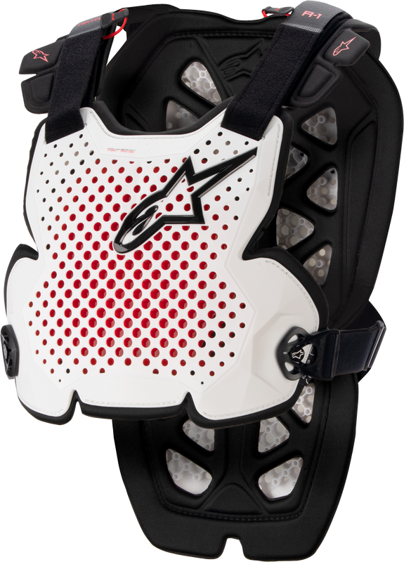 Alpinestars A-1 Chest Protector White/Black/Red Md/Lg 6700123-213-M/L