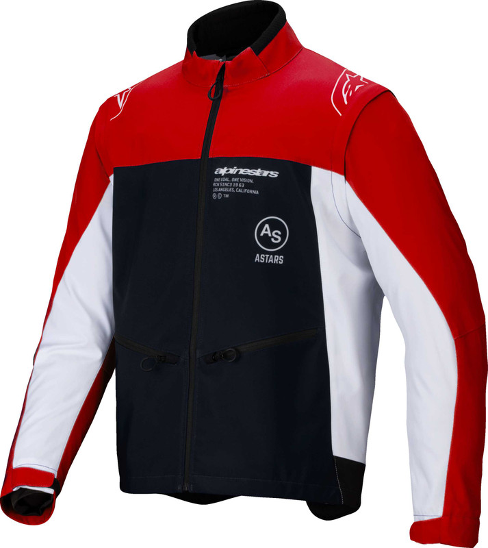 Alpinestars Lite-Dura Softshell Jacket Black/Bright Red/White Md 3700225-1342- M