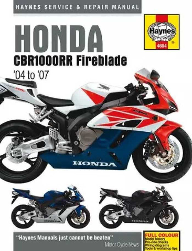 Haynes Honda Cbr1000Rr Fireblade '04-'07 Haynes Manual M4604