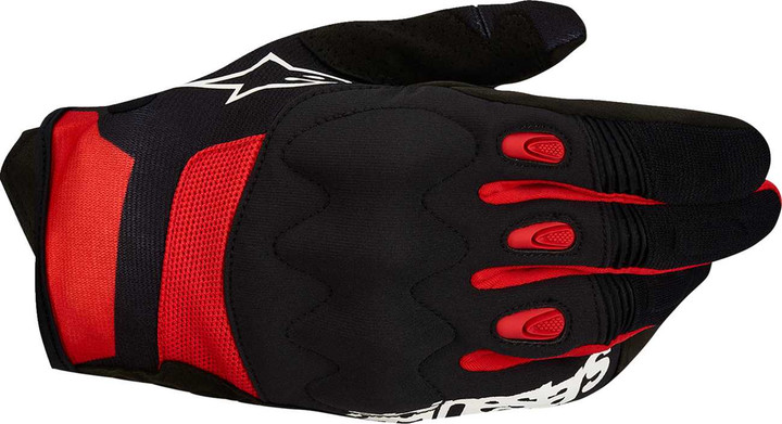 ALPINESTARS Techdura Gloves - Black/Bright Red - Small 3564524-1303-S