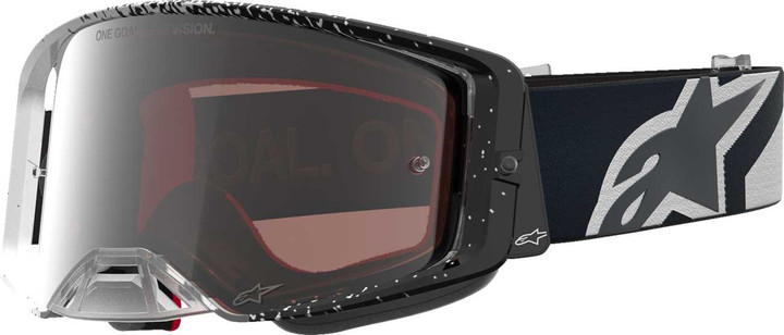 ALPINESTARS GOGGLES Supertech Goggle - Hiten - White/Black - Silver Mirror Lens 5100527-2094