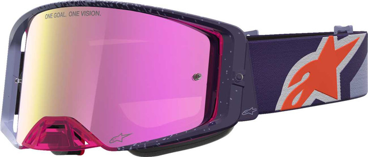 ALPINESTARS GOGGLES Supertech Goggle - Hiten - Purple/Red - Pink Mirror Lens 5100527-3229