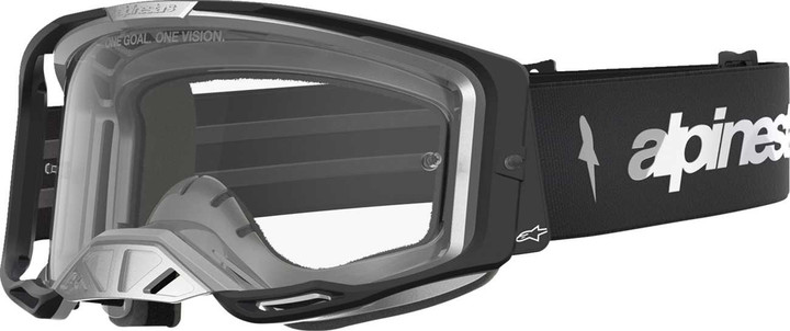 ALPINESTARS GOGGLES Vision 8 Goggle - Amber - Black/Silver - Clear Lens 5101527-1742