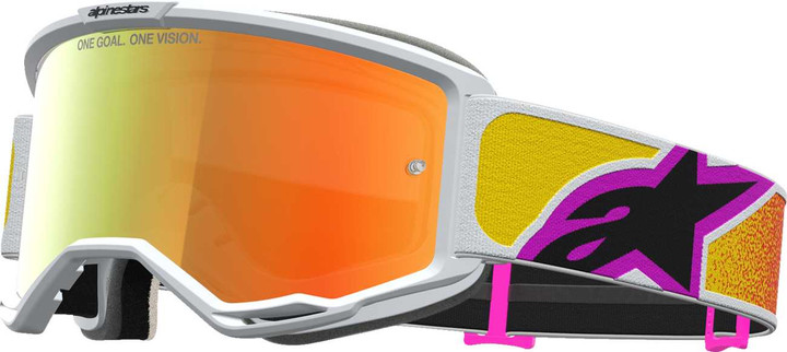 ALPINESTARS GOGGLES Vision 5 Goggle - Drag - Orange/Red - Red Mirror Lens 5101727-4009