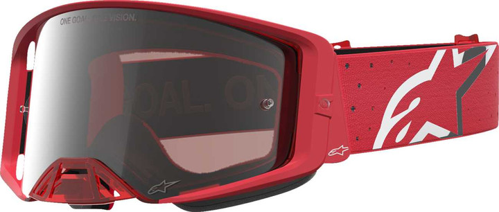 ALPINESTARS GOGGLES Youth Vision Goggle - Vesta - Red Fluo/Chrome - Silver Mirror Lens 5140127-3231