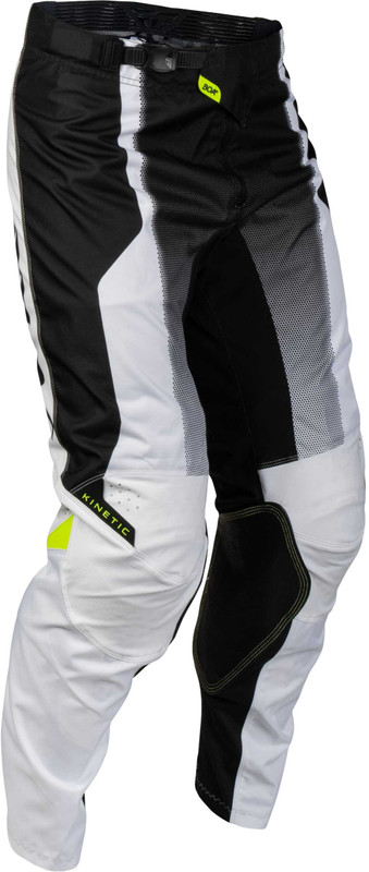 FLY RACING Kinetic Fade Pants White/Black/Hi-Vis Sz 40 380-53040