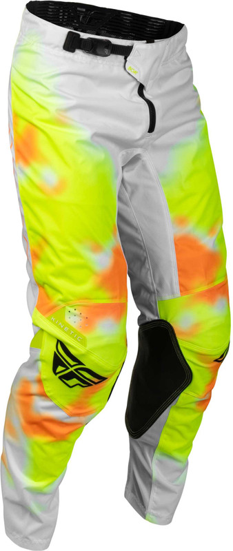 FLY RACING Kinetic Blur Pants White/Hi-Vis/Orange Sz 30 380-43330