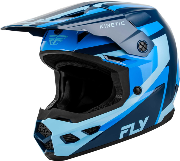 FLY RACING Kinetic SYNC Helmet Navy/Blue/Light Blue Md 73-2003M
