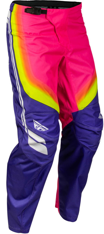FLY RACING F-16 Raze Pants Purple/Pink/Yellow Sz 42 380-93442