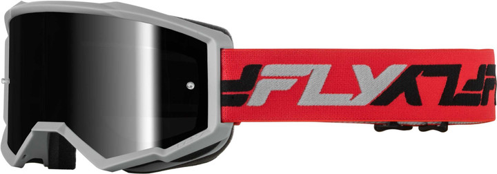 FLY RACING Youth Zone Goggle Red/Grey W/ Black Mirror/Smoke Lens 37-51541Y