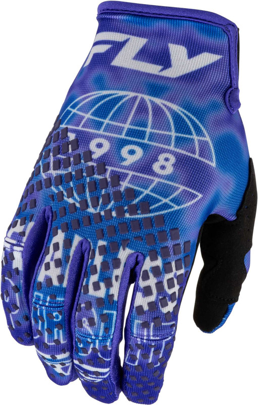 FLY RACING Kinetic Blur Gloves Blue/Navy Lg 380-411L