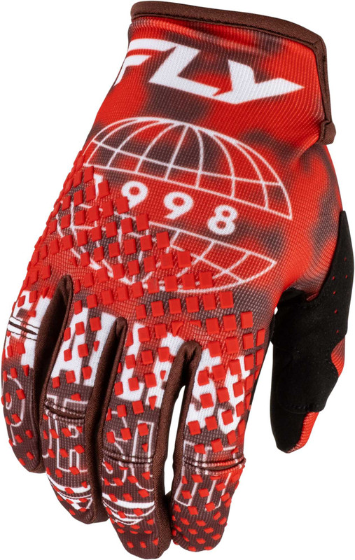 FLY RACING Kinetic Blur Gloves Red/Maroon Xl 380-412X