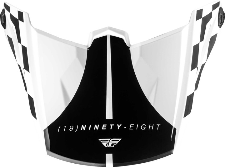 FLY RACING Kinetic Lite Rival Hlmt Visor Gloss White/Black 73-3474V