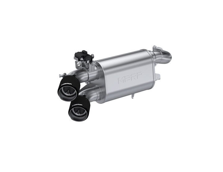 MBRP Dual Stacked Slip-On System W/ Active Exhaust Cf Tip AT-9524AS
