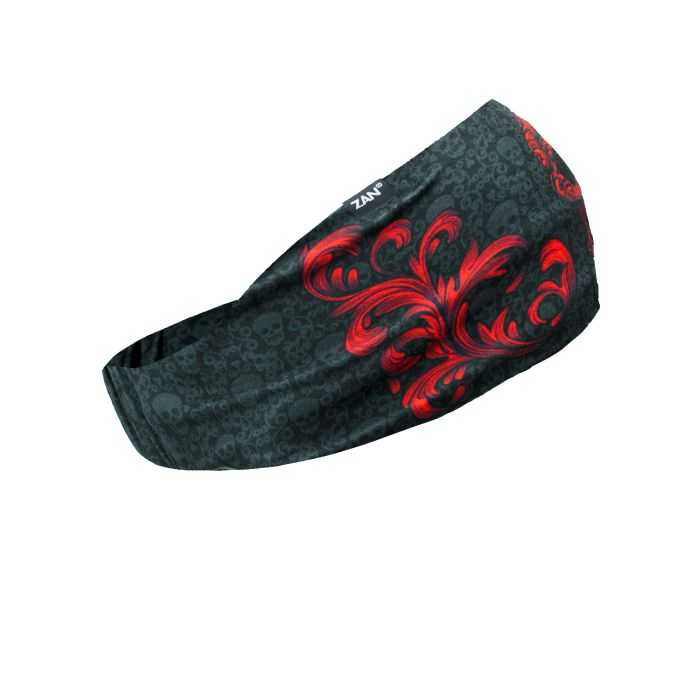BOBSTER Zan Headband W/Elastic Sportflex Series Scrolls & Bones HBE126