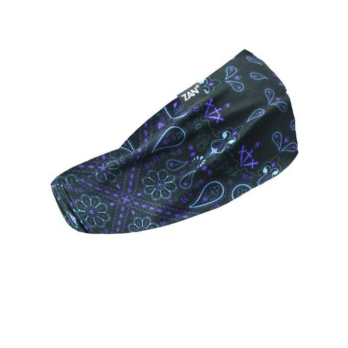 BOBSTER Zan Headband W/Elastic Sportflex Series Purple Paisley HBE162