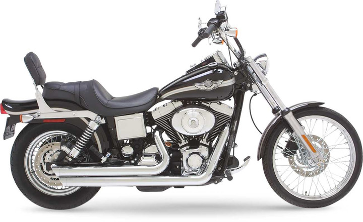 VANCE & HINES Big Shots Staggered Exhaust System - Chrome - Dyna 17912