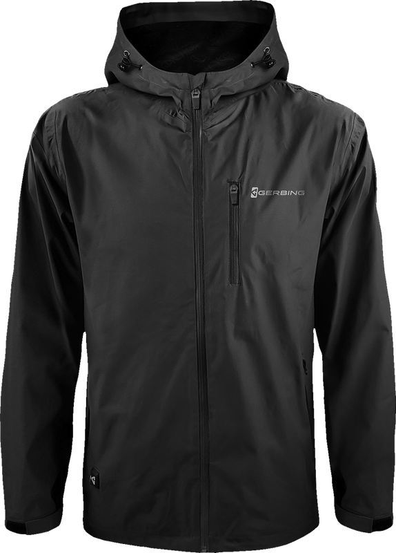 GERBING HEATED CLOTHING Heated 5V Rain Coat - Black - 3XL GER-RJKT-5V-M-B-3XL