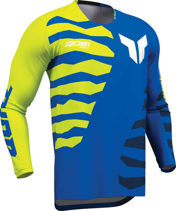 THOR Launchmode Shredder Jersey - Blue/Acid - Large 2910-8886
