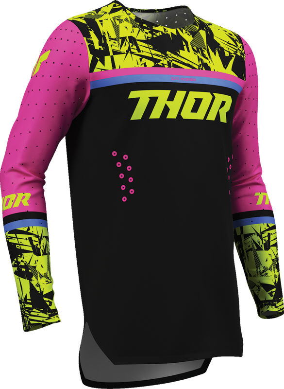 THOR Youth Sportmode Punk'd Jersey - Black/Fuchsia - Small 2912-2729
