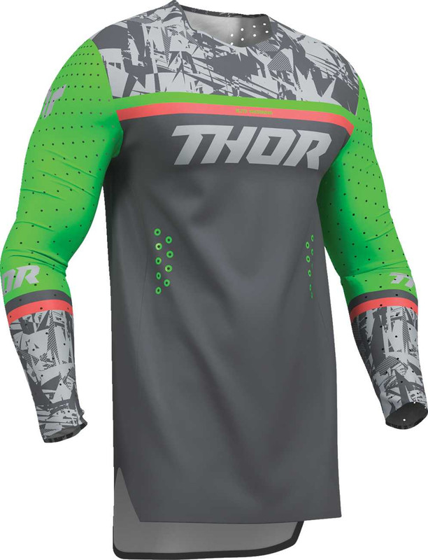 THOR Sportmode Punk'd Jersey - Charcoal/Green - Small 2910-8861