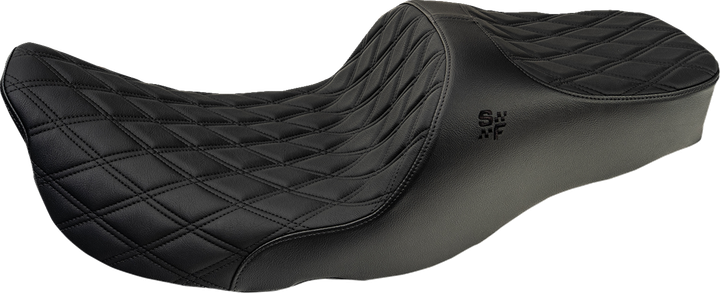SLYFOX Chariot Seat - Black Double Diamond Stitch - FL '97-'07 4739C