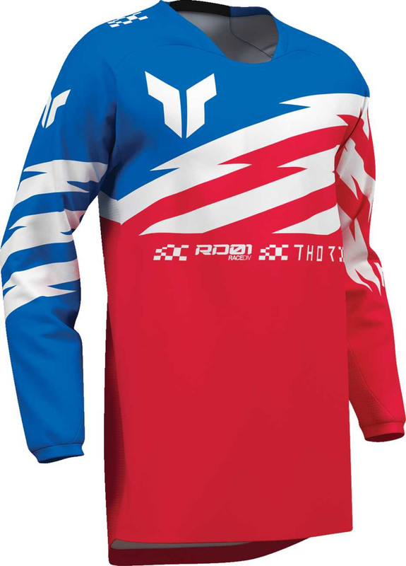 THOR Youth Launchmode Shockie Jersey - Red/Blue - Large 2912-2753