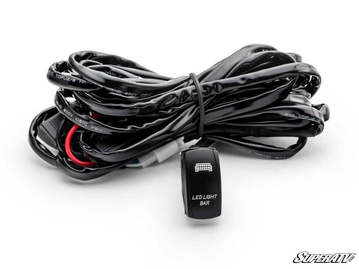 LED Light Wiring Harness with Rocker Switch - LED Light Bar Harness