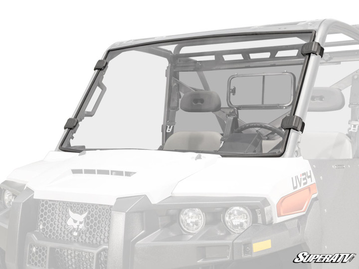 Bobcat UV34 Full Windshield - Standard Polycarbonate - Clear