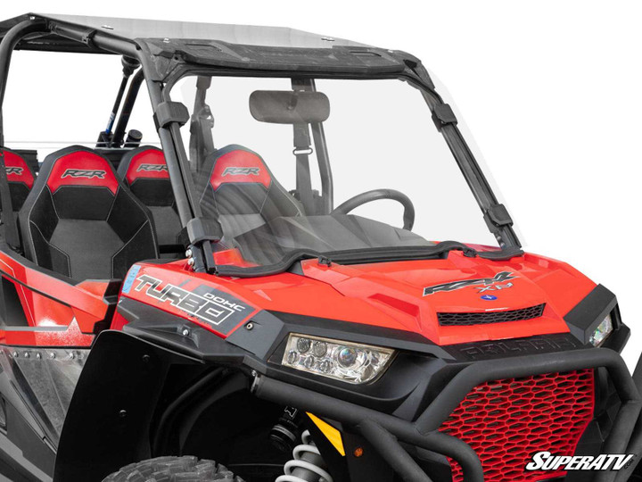 Polaris RZR 900 Full Windshield - Scratch Resistant Polycarbonate - Clear