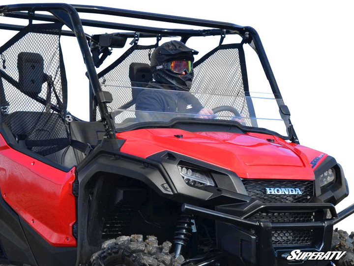 Honda Pioneer 1000 Half Windshield - Scratch Resistant Polycarbonate - Clear