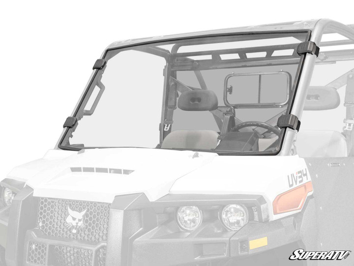 Bobcat UV34 Full Windshield - Scratch Resistant Polycarbonate - Clear