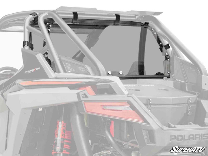 Polaris RZR Pro S Rear Windshield - 2 Seat without Rockford Fosgate Audio - Standard Polycarbonate - Light Tint