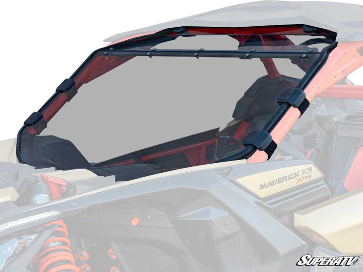 Can-Am Maverick X3 Full Windshield - No Factory Intrusion Bar - Scratch Resistant Polycarbonate - Light Tint