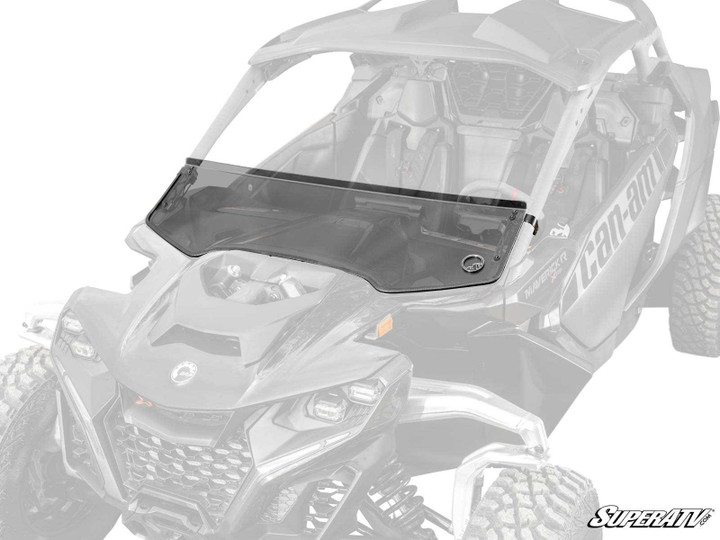 Can-Am Maverick R Half Windshield - Standard Polycarbonate - Dark Tint