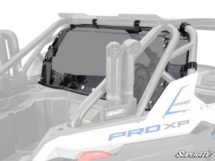 Polaris RZR PRO XP Rear Windshield - 2 Seat without Rockford Fosgate Audio - 2020-2024 - Standard Polycarbonate - Dark Tint -