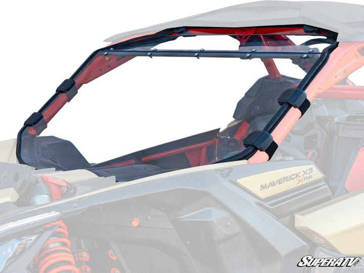 Can-Am Maverick X3 Full Windshield - No Factory Intrusion Bar - Scratch Resistant Polycarbonate - Clear