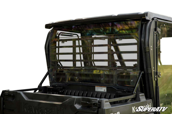 Kawasaki Mule Pro Rear Windshield - Standard Polycarbonate - Light Tint